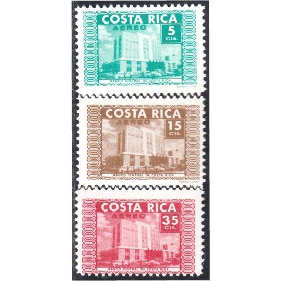 Costa Rica A- 426/28  1967 Banco Central de Costa Rica MNH