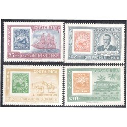 Costa Rica A- 359/62 1963 Centenario del sello postal MNH Costa Rica A- 359/62 1963 Centenario del sello postal MNH