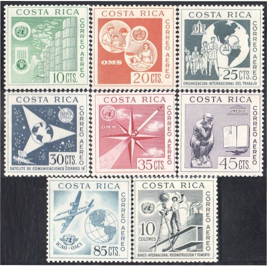 Costa Rica A- 318/25 1961 15 Aniversario de las Naciones Unidas MNH