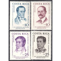 Costa Rica A- 313/16 1961 Manuel Aguilar Alberto Brenes Agustín Gutierrez Vicente Herrera MH