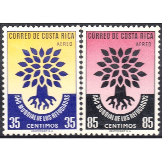Costa Rica A- 289/90 1960 Año Mundial de los Refugiados MH Costa Rica A- 289/90 1960 Año Mundial de los Refugiados MH