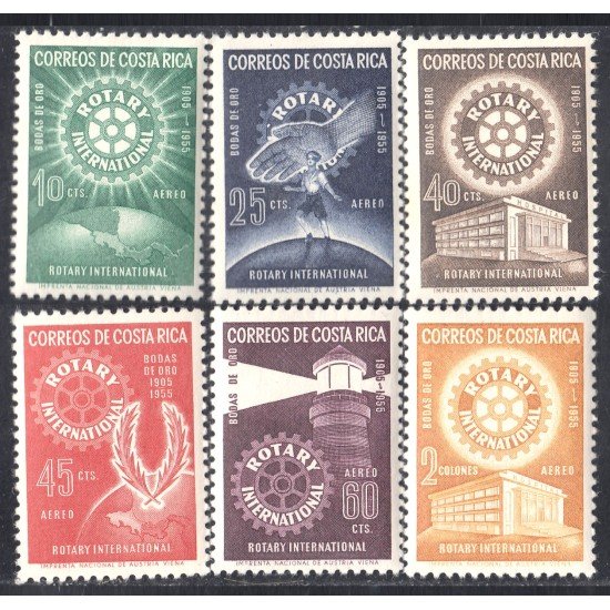 Costa Rica A- 244/49 1956 Rotary International MH Costa Rica A- 244/49 1956 Rotary International MH