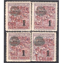 Costa Rica A- 2/5 1930  Timbres de servicio de 1926 MH
