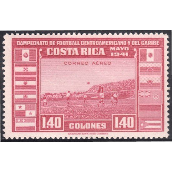 Costa Rica A- 61 1941 Campeonato de fútbol Centroamericano y del Caribe MH