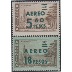 Argentina A- 86/87 1962 Sello n° 606 con papel tintado MNH Argentina A- 86/87 1962 Sello n° 606 con papel tintado MNH