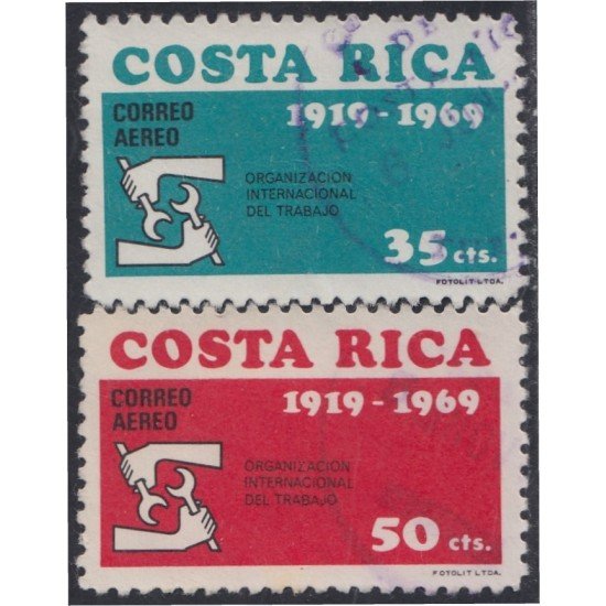 Costa Rica A- 483/84 1969 Organización Internacional del Trabajo usados