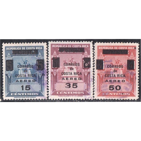 Costa Rica A- 423/25 1967 Monumento Nacional a San José usados