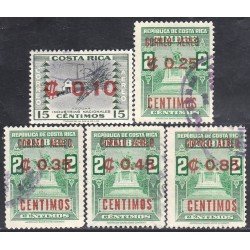 Costa Rica A- 337/41 1962 Industrias Nacionales Monumento usados