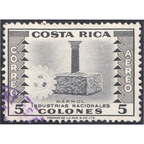 Costa Rica A- 242 1954 Industrias Nacionales Mármol usados