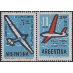 Argentina A- 89/90 1963 9° Campeonato de de planeadores MNH Argentina A- 89/90 1963 9° Campeonato de de planeadores MNH