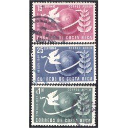 Costa Rica A- 185/87 1949 75º Aniversario de la UPU  usados