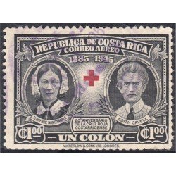 Costa Rica A- 122 1945 Edith Cavell y Florence Nightingale Cruz Roja usados Costa Rica A- 122 1945 Edith Cavell y Florence Nightingale Cruz Roja usados