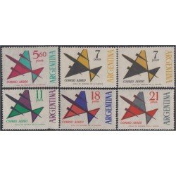 Argentina A- 91/94 1963 - 1965 Serie Corriente Filigrana C MNH Argentina A- 91/94 1963 - 1965 Serie Corriente Filigrana C MNH