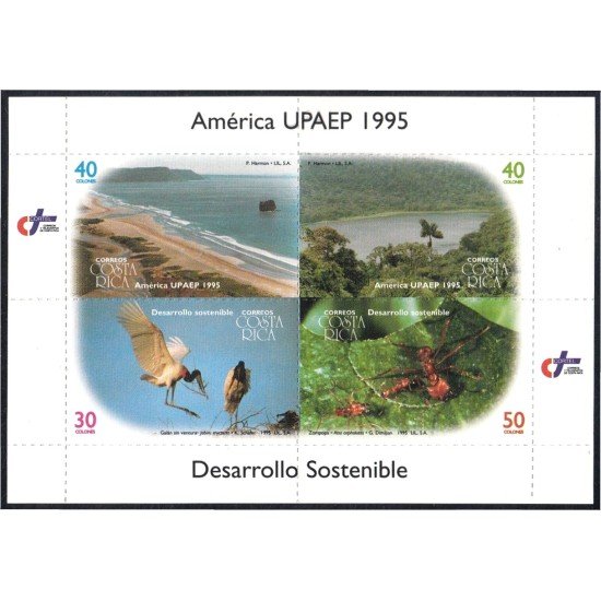 Costa Rica HB 16 1995 Upaep Vista costera Río bordeado de bosque MNH Costa Rica HB 16 1995 Upaep Vista costera Río bordeado de bosque MNH