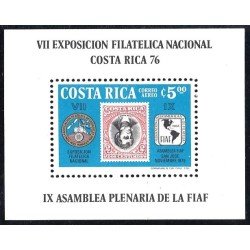 Costa Rica HB 10 1976 7ª Exposición Filatélica Nacional MNH Costa Rica HB 10 1976 7ª Exposición Filatélica Nacional MNH