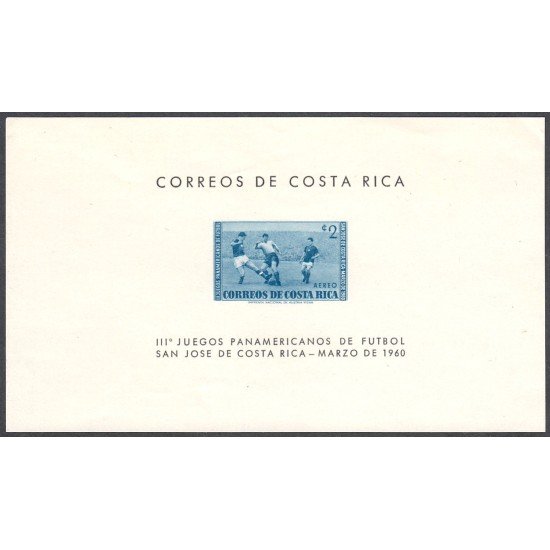 Costa Rica HB 2 1960 3º Campeonato panamericano de fútbol en San José MNH