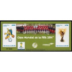 Costa Rica HB 33 2014 Copa del mundo de fútbol en Brasil 2014 MNH