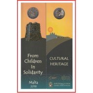 Malta 2018 2 € euros Moneda Coin Card Niños Solidaridad Patrimonio