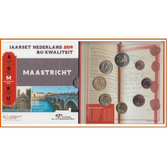 Holanda 2019 Cartera Oficial Monedas € euros BU Set Maastricht
