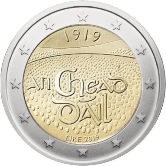 Irlanda 2019 2 € euros conmemorativos Cent. Dáil Éireann