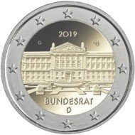 Alemania 2019 2 € euros conmemorativos Cent. Bundesrat ( 5 cecas ) Alemania 2019 2 € euros conmemorativos Cent. Bundesrat ( 5 cecas )