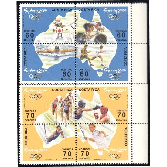 Costa Rica 670/77 2000 Juegos olímpicos de Sidney Australia MNH Costa Rica 670/77 2000 Juegos olímpicos de Sidney Australia MNH