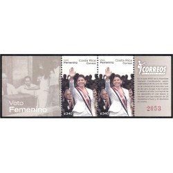 Costa Rica F927 2011 Minipliego Voto femenino Laura Chinchilla MNH
