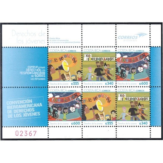 Costa Rica 934/36 2011 Minipliego Dibujos de infantiles MNH