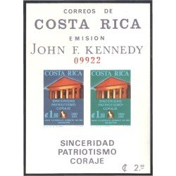 Costa Rica HB 8 1965 Homenaje al presidente John F. Kennedy MH Sin dentar Costa Rica HB 8 1965 Homenaje al presidente John F. Kennedy MH Sin dentar