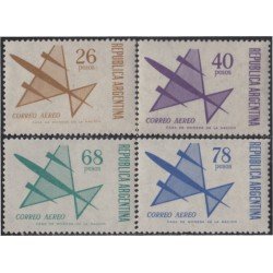 Argentina A- 118/121 1968 Serie Corriente. Tipo de 1963-64 MNH