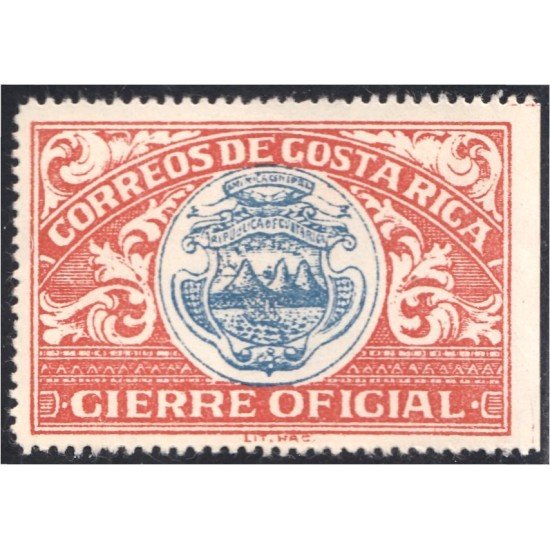 Costa Rica Retour 2 1920/30 Escudos MNH