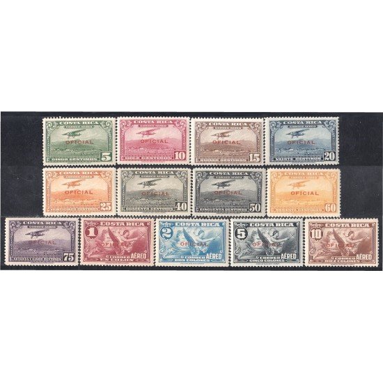 Costa Rica  1/13 1934 Servicio Oficial Aéreo Avión Alegoría MNH