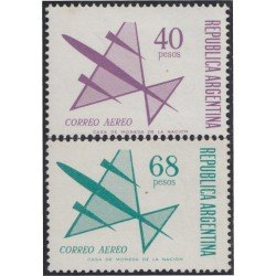 Argentina A- 126/126A 1968 Serie Corriente Tipo de 1968. Filigrana G MNH