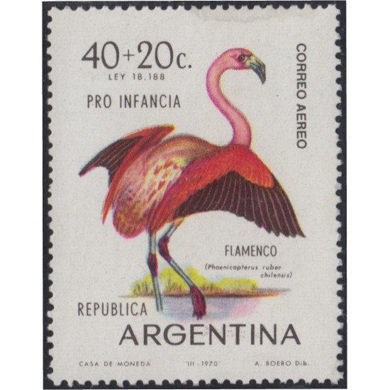 Argentina A- 130 1970 Sobrecarga Pro Infancia MNH Argentina A- 130 1970 Sobrecarga Pro Infancia MNH