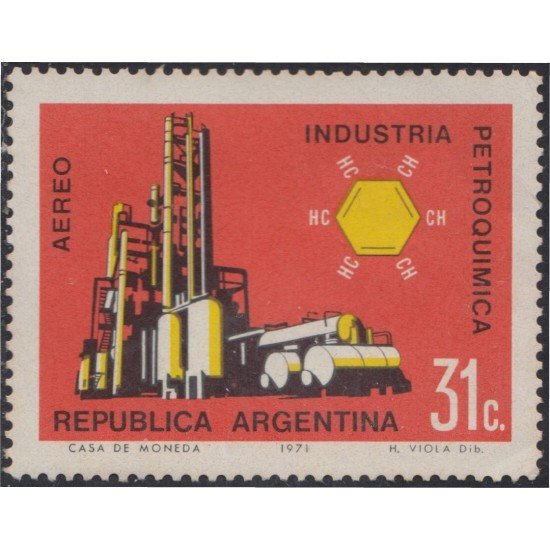 Argentina A- 140 1971 Industria Nacional. Petróleo MNH Argentina A- 140 1971 Industria Nacional. Petróleo MNH