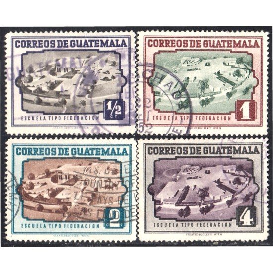 Guatemala 351/54 1951 Escuela tipo Federación usados