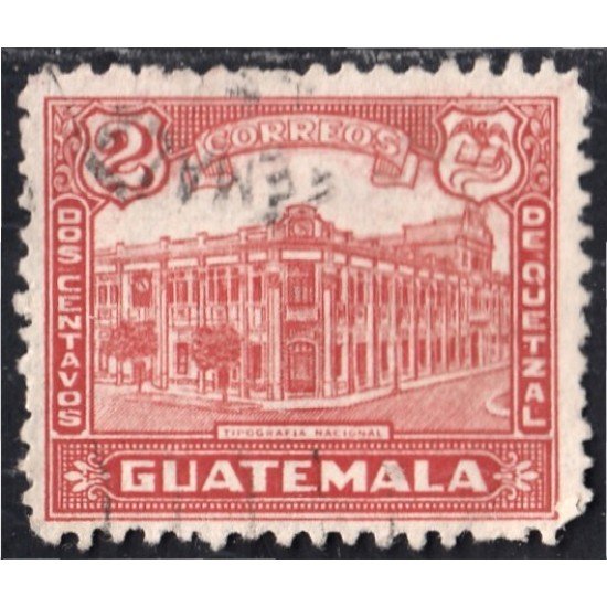 Guatemala 318 1943 Imprenta Nacional usados