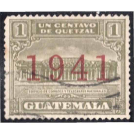 Guatemala 307A 1941 Edificio de Correos y Telégrafos usados