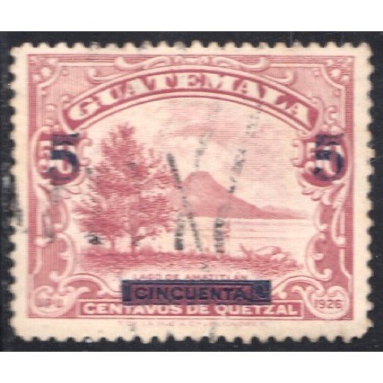 Guatemala 307a 1941 Lago de Amatlitan usados