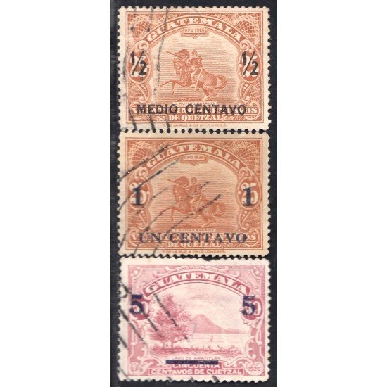 Guatemala 305/07 1941 Justo Rufino Barrios Lago de Amatlitan usados