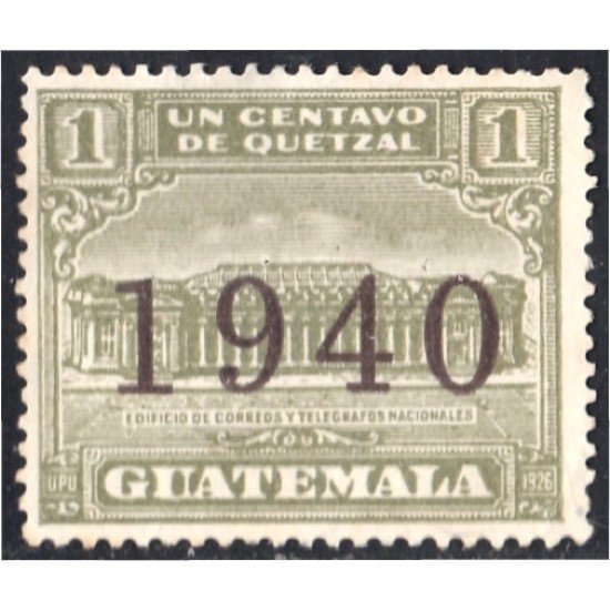 Guatemala 304Aa 1940 Edificio de Correos y Telégrafos 150 Años de la Constitución de EE.UU sin goma Guatemala 304Aa 1940 Edificio de Correos y Telégrafos 150 Años de la Constitución de EE.UU sin goma