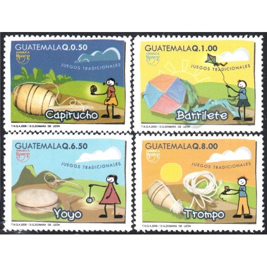 Guatemala 624/27 2010 América Upaep Juegos tradicionales MNH Guatemala 624/27 2010 América Upaep Juegos tradicionales MNH