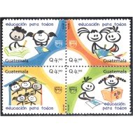 Guatemala 583/86 2007 América Upaep Educación para todos MNH