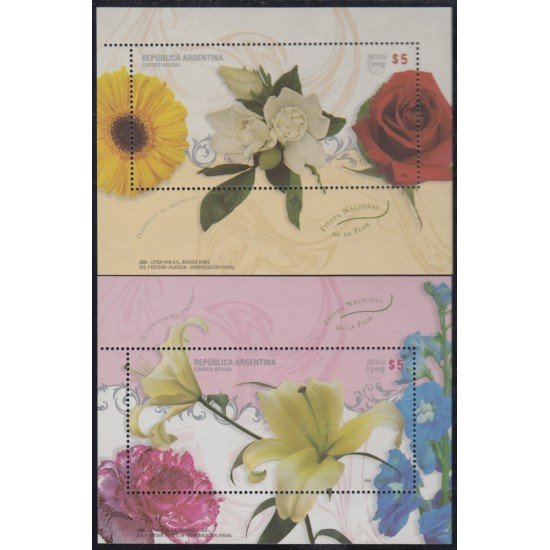 Argentina HB 97/98 2008 Serie América UPAEP. Fiestas Populares. Hojitas con olor MNH