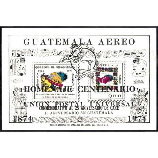 Guatemala HB Mitchel 16a 1974 Homenaje Centenario Unión Postal MNH Guatemala HB Mitchel 16a 1974 Homenaje Centenario Unión Postal MNH
