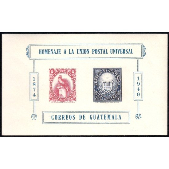 Guatemala HB 7 1951 Homenaje a la Unión Postal Universal MNH