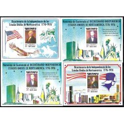 Guatemala HB Mitchel 20/23 1976 Bicentenario de la Independencia de  Estados Unidos de Norte América  MNH