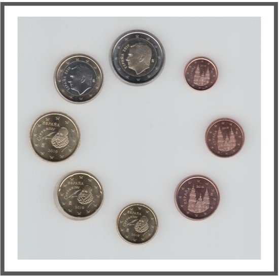 España 2019 Emisión monedas Sistema monetario euro € Tira España 2019 Emisión monedas Sistema monetario euro € Tira