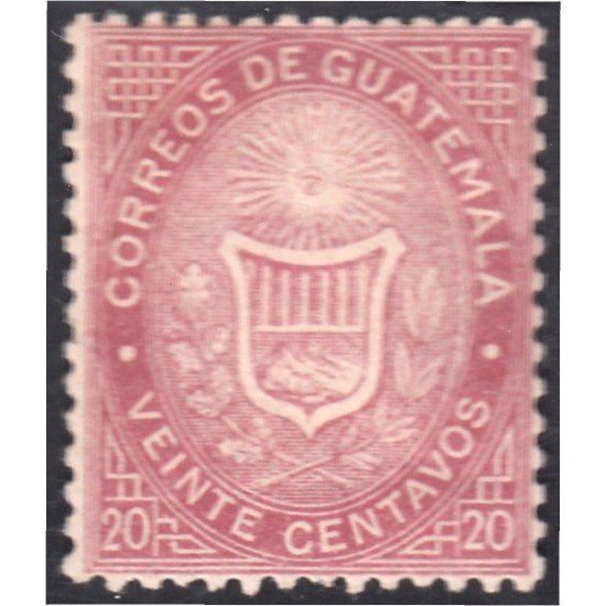 Guatemala 4 1871 Escudos Shields MH