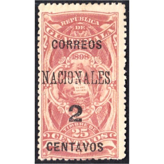 Guatemala 97 1898 Timbre Fiscal Correos Nacionales MH